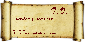 Tarnóczy Dominik névjegykártya
