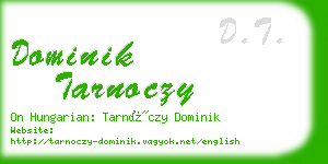 dominik tarnoczy business card